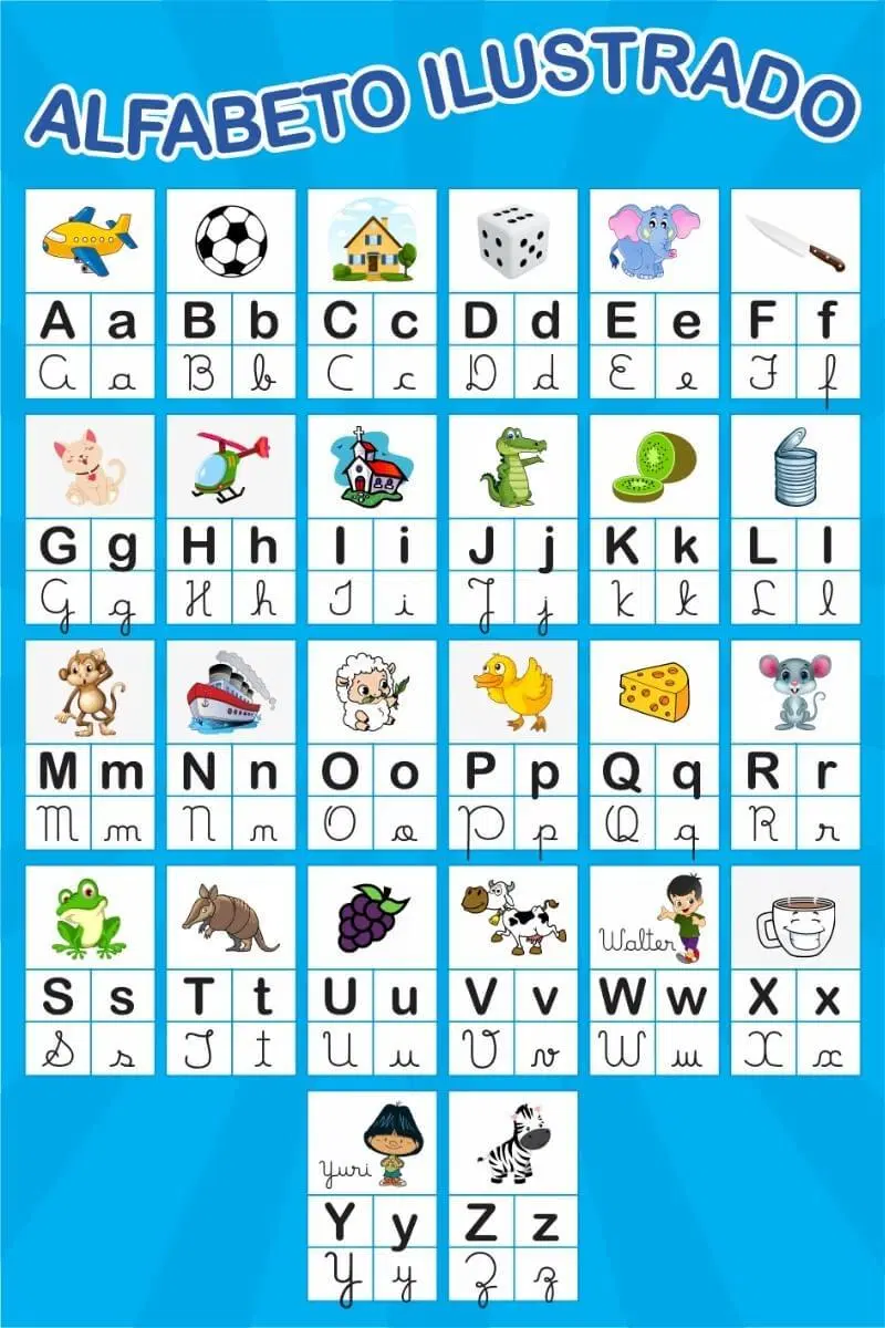 alfabeto ilustrado para imprimir pdf - Alfabeto ilustrado para imprimir em PDF