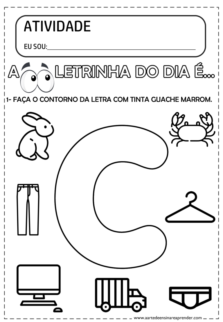 Atividades com a letra C para imprimir (1º e 2º ano)