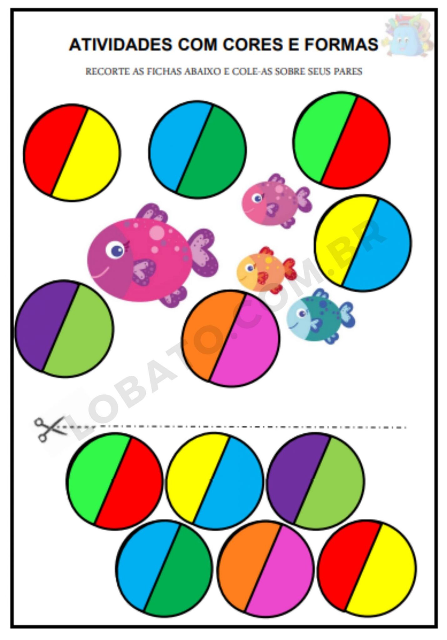 atividade para autista de cores e formas autismo - Diversas Atividades para alunos especiais: imprima e baixe em PDF