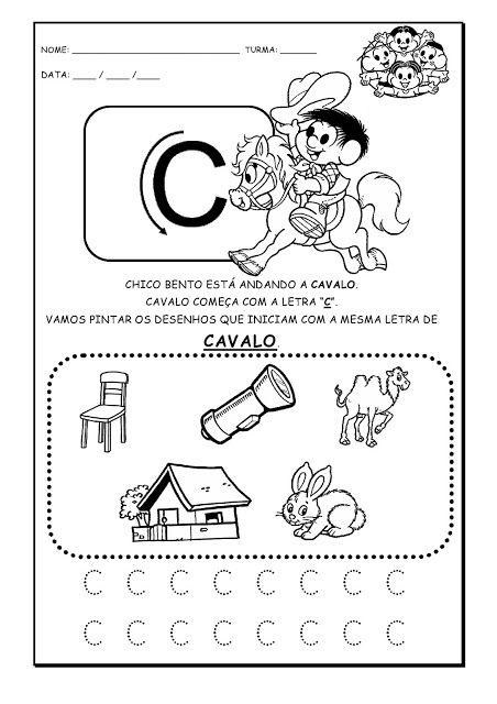 letra C para imprimir atividade - Atividades com a letra C para imprimir (1º e 2º ano)