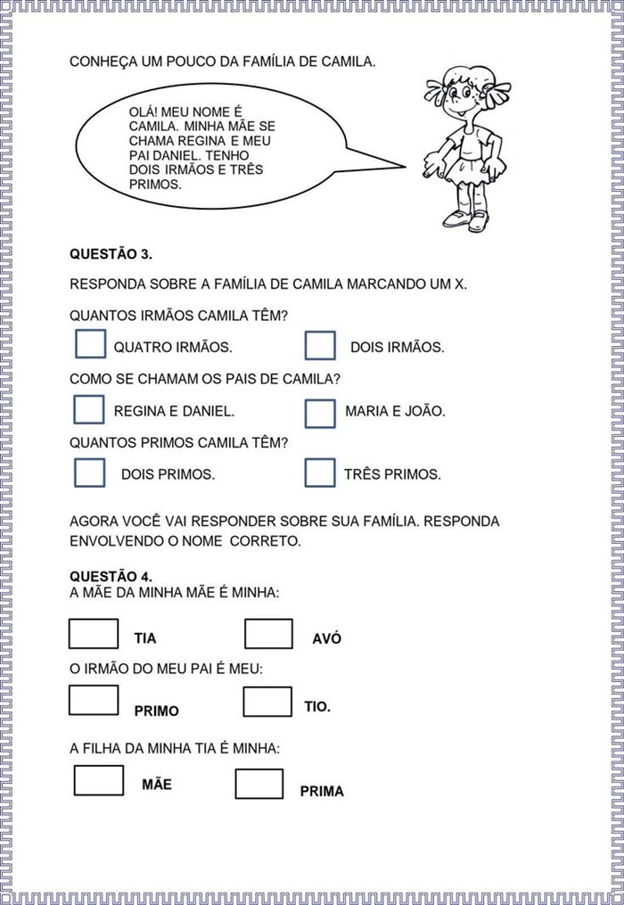 Atividades de História para o 1º ano em PDF para imprimir atividade de historia 1 ano ensino fundamental - Atividades de História para o 1º ano em PDF para imprimir